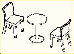 Bistro-Tisch Rund D=0,6m - 2 Personen