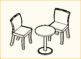 Bistro-Tisch Rund D=0,6m - 2 Personen
