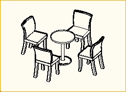 Bistro-Tisch Rund D=0,6m - 4 Personen