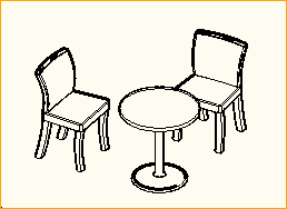Bistro-Tisch Rund D=0,7m - 2 Personen