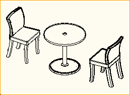 Bistro-Tisch Rund D=0,8m - 2 Personen