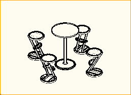 Stehtisch Rund D=0,8m - 4 Personen