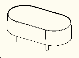Tisch Oval 2,0 x 1,0m