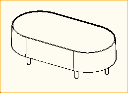 Tisch Oval 2,4 x 1,2m