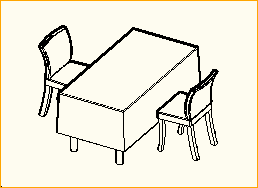Dinnertisch 1,6m x 0,8m - 2 Personen