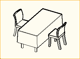 Dinnertisch 1,8m x 0,8m - 2 Personen