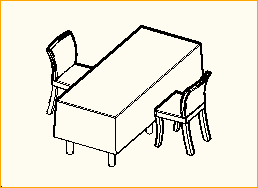 Dinnertisch 2,0m x 0,8m - 2 Personen