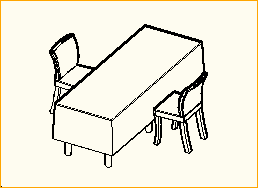 Dinnertisch 2,2m x 0,8m - 2 Personen