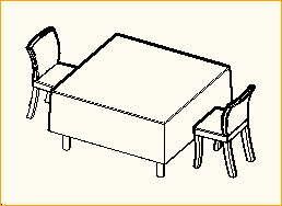 Dinnertisch 1,4m x 1,4m - 2 Personen