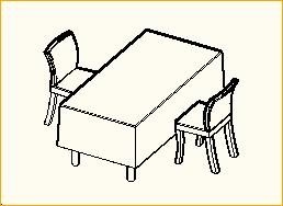 Dinnertisch 1,8m x 0,9m - 2 Personen