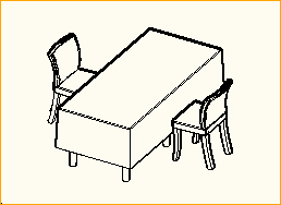 Dinnertisch 2,0m x 0,9m - 2 Personen