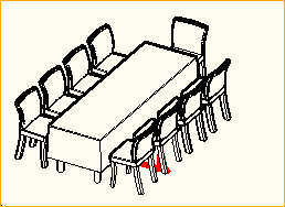 Dinnertisch 2,6m x 0,8m - 9 Personen
