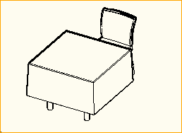 Dinnertisch 1,0m x 1,0m - 1 Personen