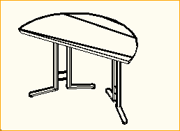 Tisch halbrund