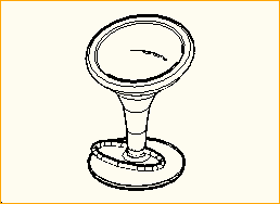 Höhenverstellbarer Hocker BOMBO (eingefahren)