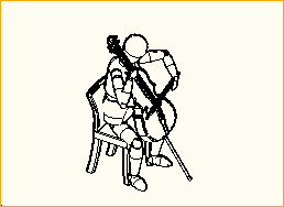 Cellist sitzend