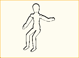 Figur sitzend, Hand gehoben