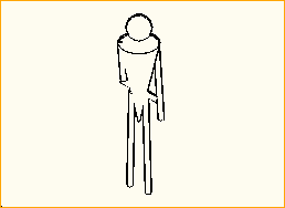 Figur stehend, vereinfacht