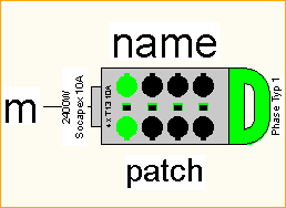 Socapex 10A -> T13 10A 4x2,4KW