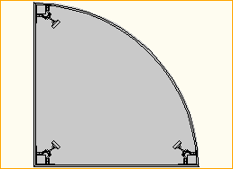 1/4 Kreis r=1m