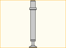 Alu-Verstellspindelfuß 50 cm