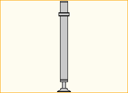 Alu-Verstellspindelfuß 60 cm