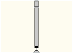 Alu-Verstellspindelfuß 70 cm