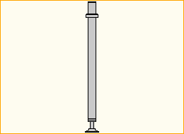 Alu-Verstellspindelfuß 80 cm