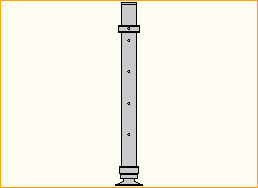 Teleskopfuß 60-100 cm - 60 cm
