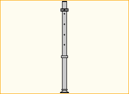 Teleskopfuß 60-100 cm - 90 cm