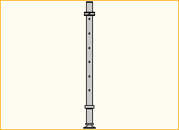 Teleskopfuß 80-140 cm - 90 cm