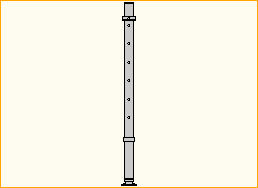 Teleskopfuß 80-140 cm - 100 cm
