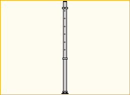 Teleskopfuß 80-140 cm - 120 cm