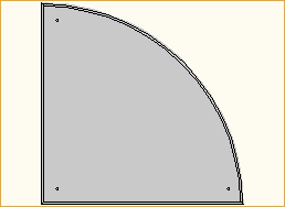 1/4 Kreis r=1m
