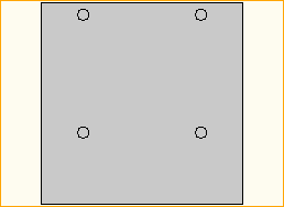 Bodenplatte 80x80 Stahl versetzt