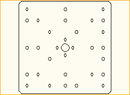 Lochplatte Stahl 410x410 mm, h=20 mm