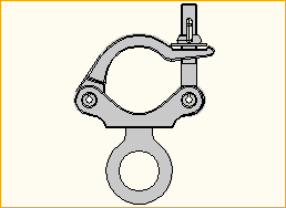 Layher Halbschelle mit Ringöse