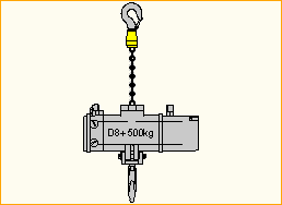 Motor D8+ 500kg Haken