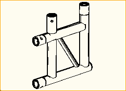 2-Weg-Winkel 90° horizontal