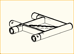 2-Weg-Winkel 90° horizontal